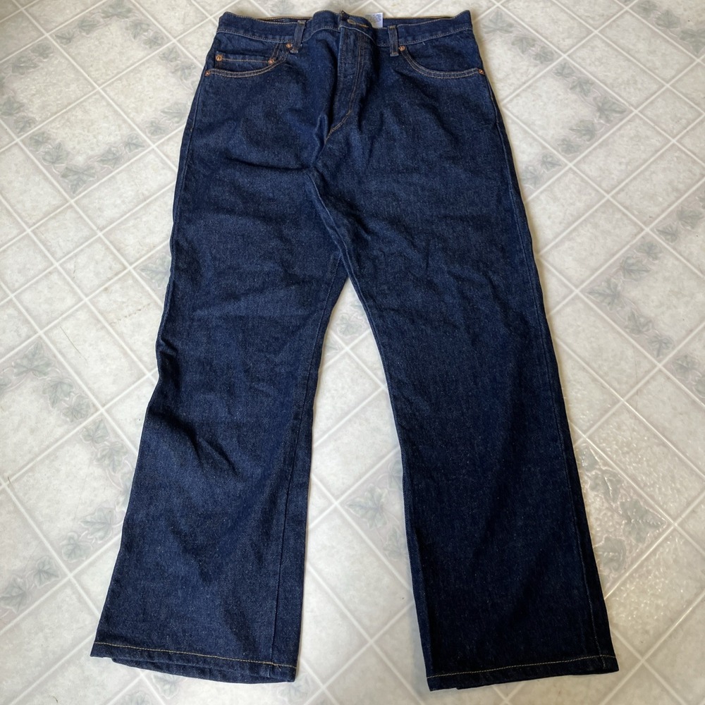 Vintage Levis 517 Jeans Mens 36x32 Dark‎ Wash Boot Cut Rodeo Cowboy Great Wear